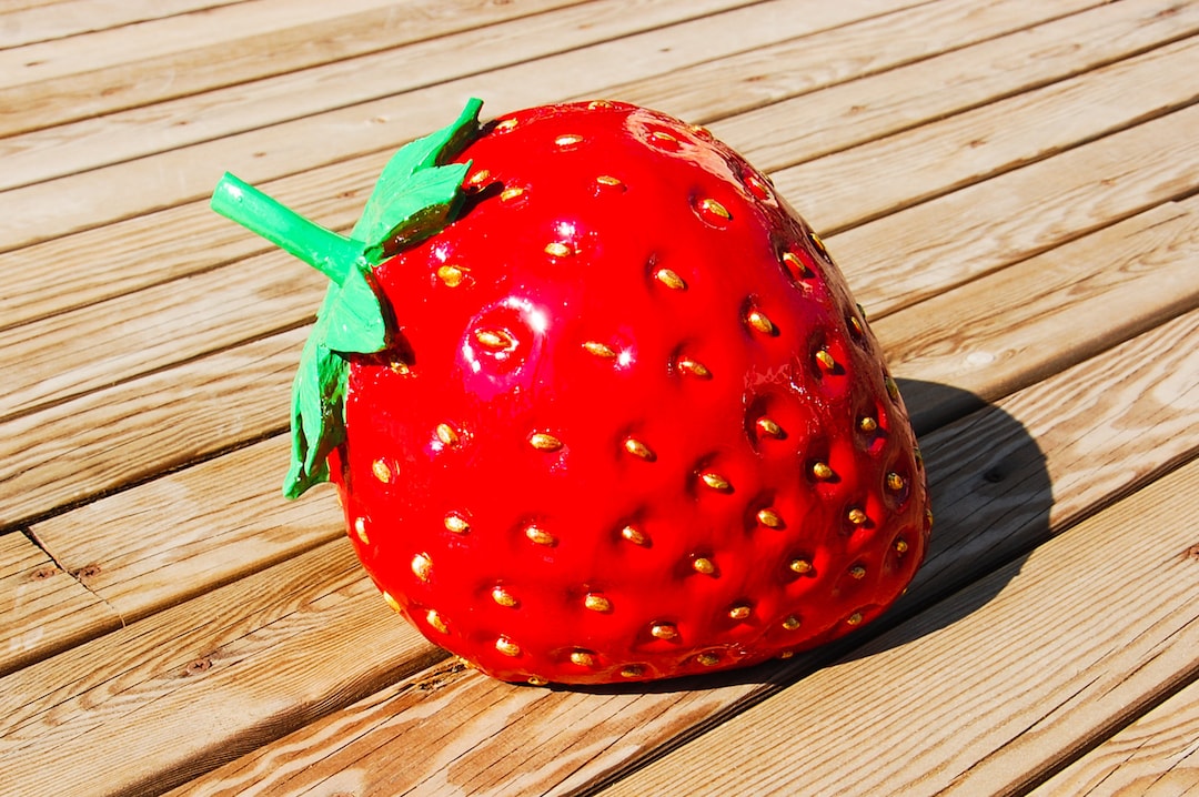 Large Red Strawberry Sculpture: Hand-painted Garden Decor - Etsy