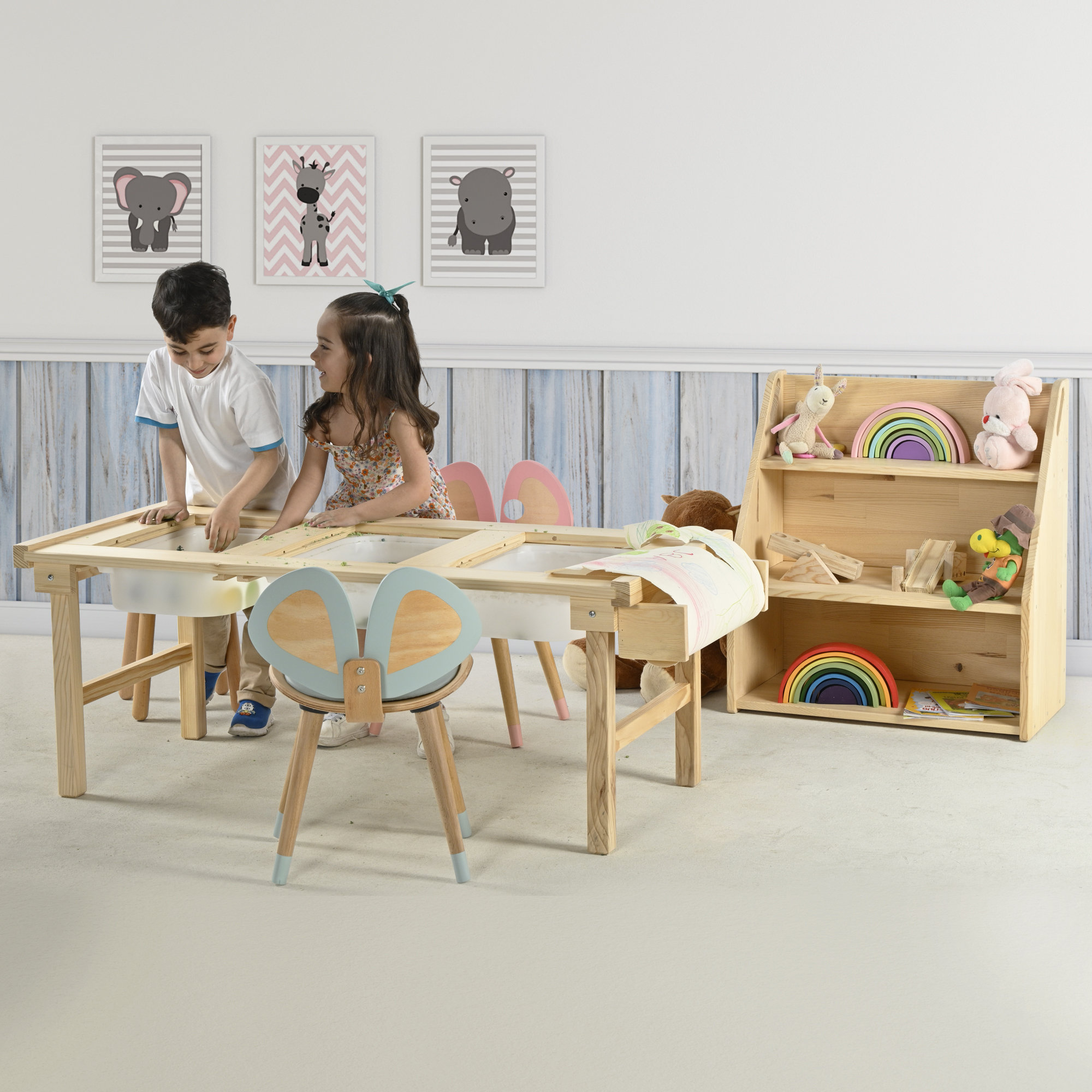 Mesa Sensorial, Ikea Flisat, Ikea Trofast, Mesa de Actividades para Niños,  Mesa de Juegos de Madera, Mesa de Agua y Arena, Mesa Sensorial-Solo -   México