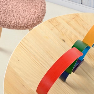 Montessori Tisch, Kleinkind Spieltisch, großer Lerntisch, Boho Klassenzimmer Dekor Bild 8