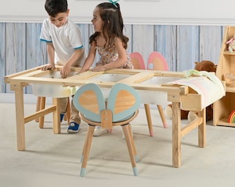 Mesa de actividades grande, mesa de agua para niños, mesa de manualidades para niños pequeños