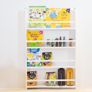 Handmade Montessori Bookshelf: Wooden Nursery Book Display & Organizer