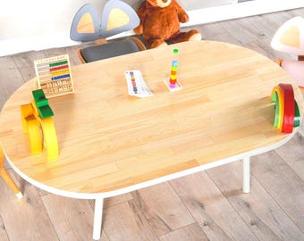 Mesa Montessori, mesa de juegos para niños pequeños, mesa de