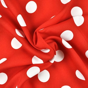 Fabric - Carnival/Decorative Fabric/Bag Fabric/Upholstery/Cushion Fabric/Costume Fabric - Red - Dotted - Ladybug - Ladybug Fabric - Price/Meter