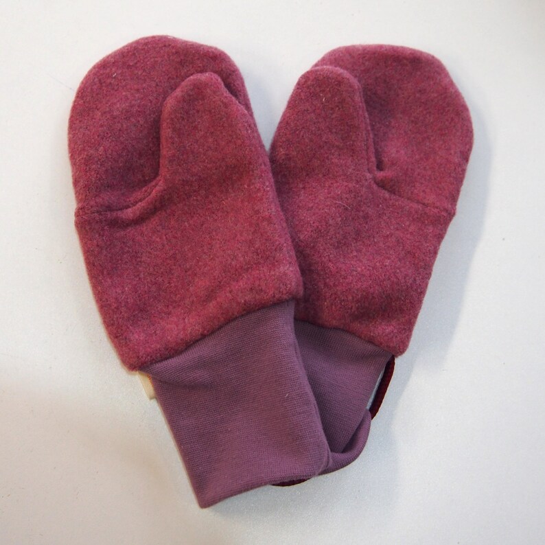 Gloves children's gloves gloves for children winter gloves woolen gloves fleece 0-6 months 1-2 years Magenta 1-2 Jahre