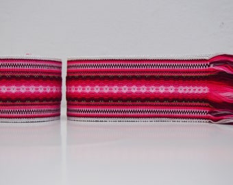 Handgewebtes Gurtband - 6cm Breit - ca. 2,50 Meter Länge - 100% Baumwolle - handgemacht - Ideal für Taschen, Gurte uvm. - Ojos - Rolle