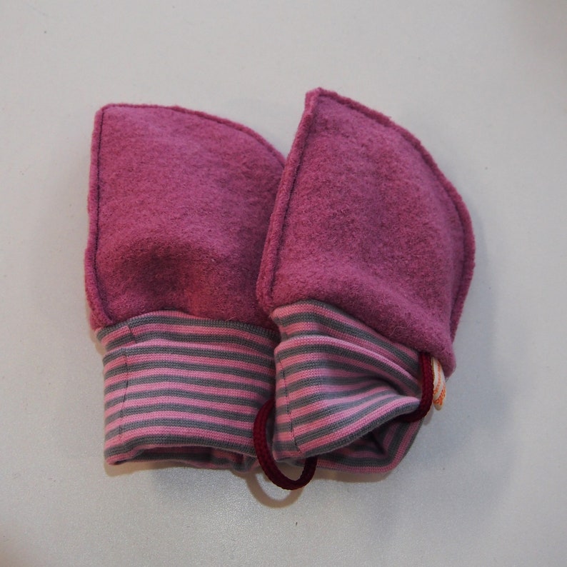 Gloves children's gloves gloves for children winter gloves woolen gloves fleece 0-6 months 1-2 years Rosa 0-6 Monate