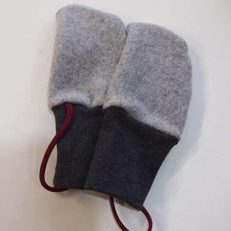 Gloves children's gloves gloves for children winter gloves woolen gloves fleece 0-6 months 1-2 years Grau 0-6 Monate