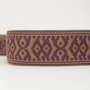Gurtband - Taschengurtband - Hosengurtband - Meterware - Rhombus - recyceltes Polyester - Burgundy/Olive/Magenta - weiches Band -Preis/Meter