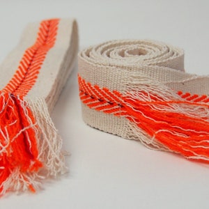 Trouser belt 40 mm / belt / fabric belt / waist belt for dresses / waist belt for dresses / trouser belt handmade various colors Handgewebt - Orange