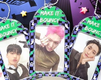 B-GRADE Kpop PC Halfter | Fotokartenhalter Kpop | Schlüsselanhänger | Ateez | Bandit | Hüpfend | Herzen | Slingbag Accessoire