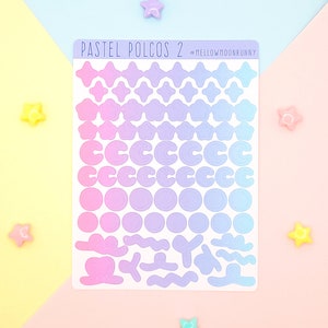 Pastel Polcos 2 Deco Sticker Sheet | Polco Stickers | Polcos | Cute Planner Deco Stickers | Kpop Journal | Kawaii Sticker Sheet | Toploader