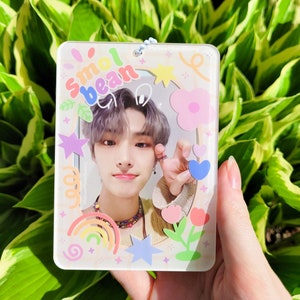 Kpop Acryl PC Halter | Fotokartenhalter | Schlüsselanhänger | Smol Bohne Niedlicher Bilderrahmen