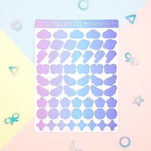 Celestial Polcos Deco Sticker Sheet | Polco Stickers | Polcos | Planner Deco Stickers | Kpop Journal | Kawaii Sticker Sheet | Toploader