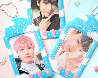 B-GRADE Kpop PC Halter | Fotokartenhalter Kpop | Schlüsselanhänger | Ateez My Way | Herzig | Slingbag Zubehör | Acryl Rahmen
