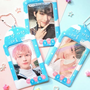 Soporte para PC Kpop de grado B / Soporte para tarjetas fotográficas Kpop / Llavero / Ateez My Way / Atiny / Accesorio tipo bandolera / Marco acrílico