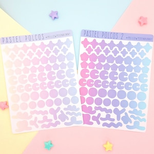 Pastel Polcos BUNDLE Deco Sticker Sheets | Polco Stickers | Polcos | Planner Deco Stickers | Kpop Journal | Pastel Sticker Sheet | Toploader
