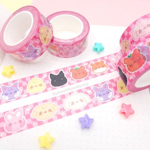 Ateez Pixelteez Washi Tape / Personajes de Ateez / Kpop Washitape / Atz Merch / Atiny / Kpop Fan Gift / Linda cinta de enmascaramiento de animales