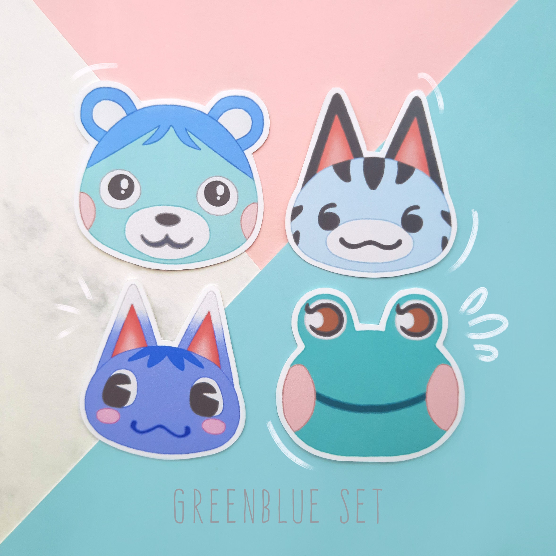 Animal Crossing Sticker Set Colourcoordinated Sticker Set Etsy