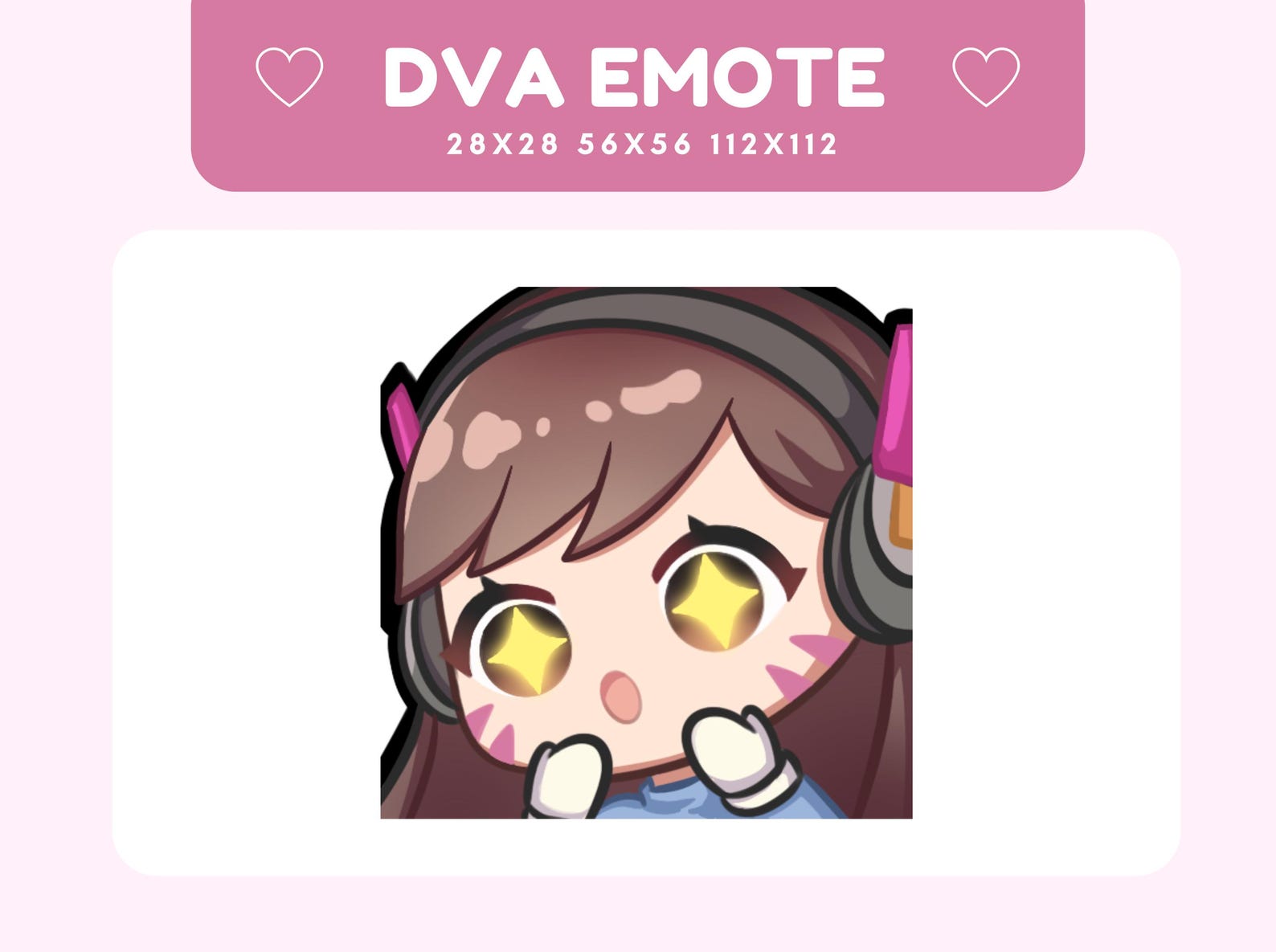 Dvachibi Sticker 1 Overwatch Dva Happy Chibi Emotes | for Twitch, Discord, Youtube - Etsy