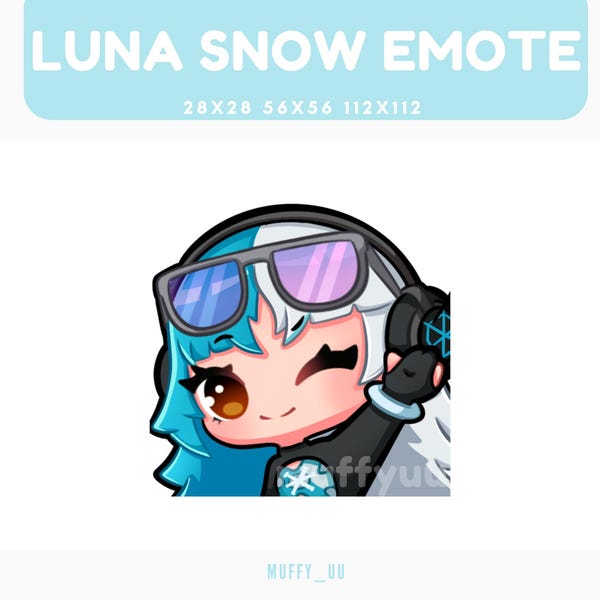 Luna Snow Summer Hi / Marvel Rivals Emote | For Twitch, Discord, Youtube