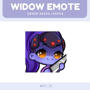 May include: A purple and black cartoon character with red spider eyes holding a knife. The character has a big smile and yellow eyes.