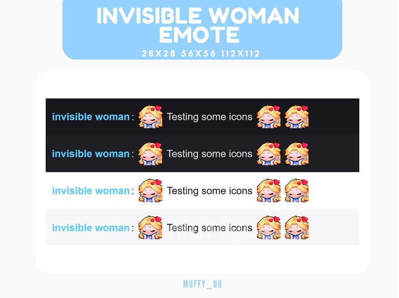 Invisible Woman / Marvel Rivals Emote | for Twitch, Discord, Youtube - Etsy