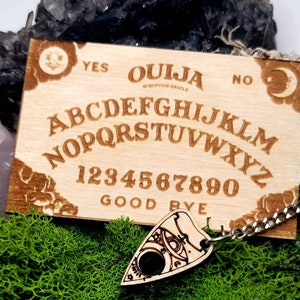 Ouija Board/ Spirit Board Keychain | Laser Cut Baltic Birchwood | Spooky and Cute