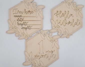 Marcadores de madera artesanales para bebés: un set de recuerdos para el primer año.