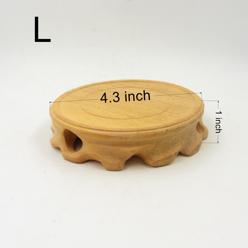 Round Solid Wood Base Display Stand for Vase Bottle Teapot Etsy