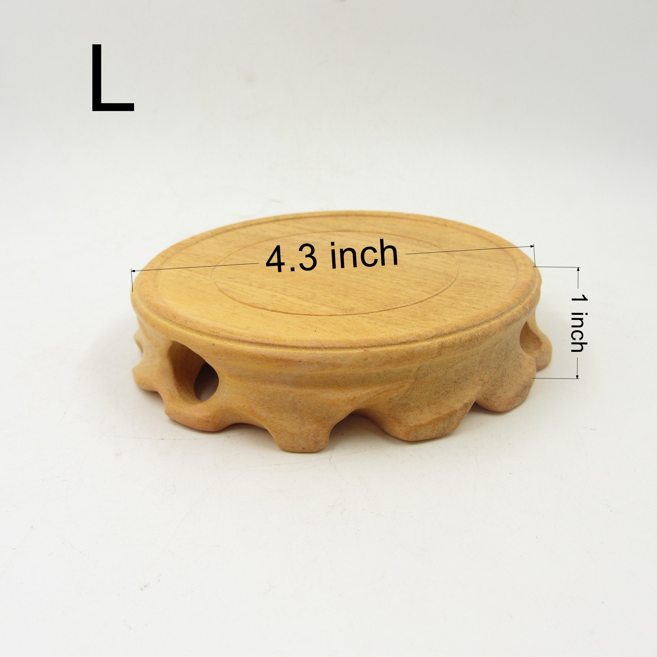 Round Solid Wood Base Display Stand for Vase Bottle Teapot Etsy