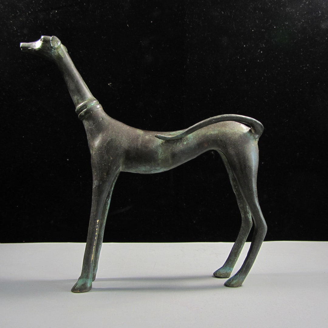 Antique Vintage Bronze Dog Figurine Hunt Dog Highland Terrier Etsy