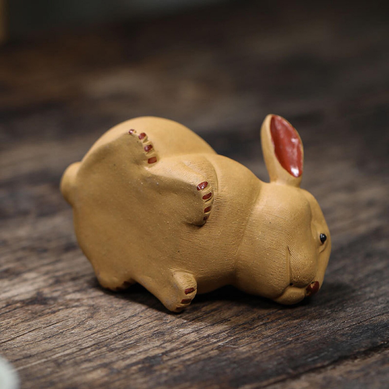 4.1 inches long Chinese clay rabbit rabbits zisha yixing | Etsy