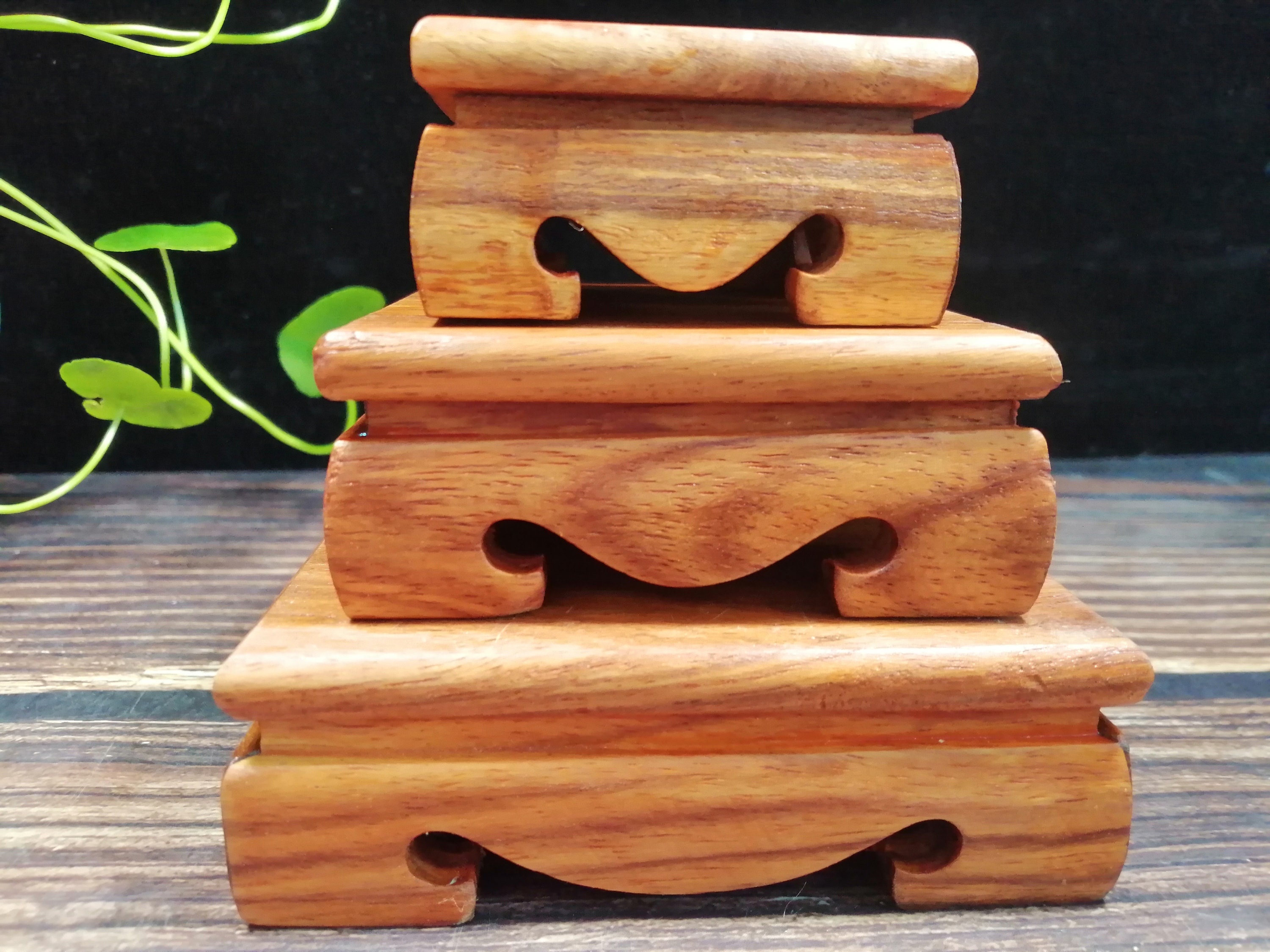 VTG Wooden Stand, Chinese Style Wood Display, Wine Jar Vase Stand