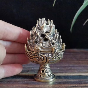 Feng shui living room Ornaments, Incense Burner, Copper incense burner holder , copper censer Yoga Zen ash Catcher Brings good luck calm