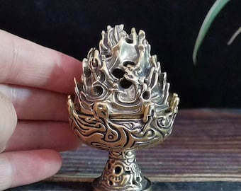アンティーク銅製竹香炉：風水インテリア - Etsy 日本