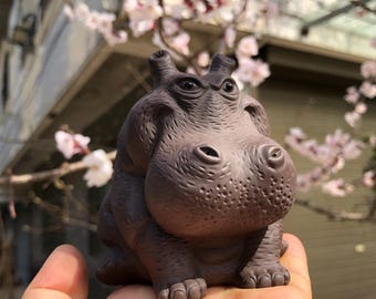 Zisha粘土カバの置物、風水リビングルームの装飾 - Etsy 日本