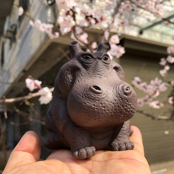 Zisha粘土カバの置物、風水リビングルームの装飾 - Etsy 日本
