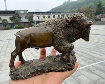 ミニチュア陶器製 水牛 産卵動物 小さな牛 雄牛の置物 小さな彫像