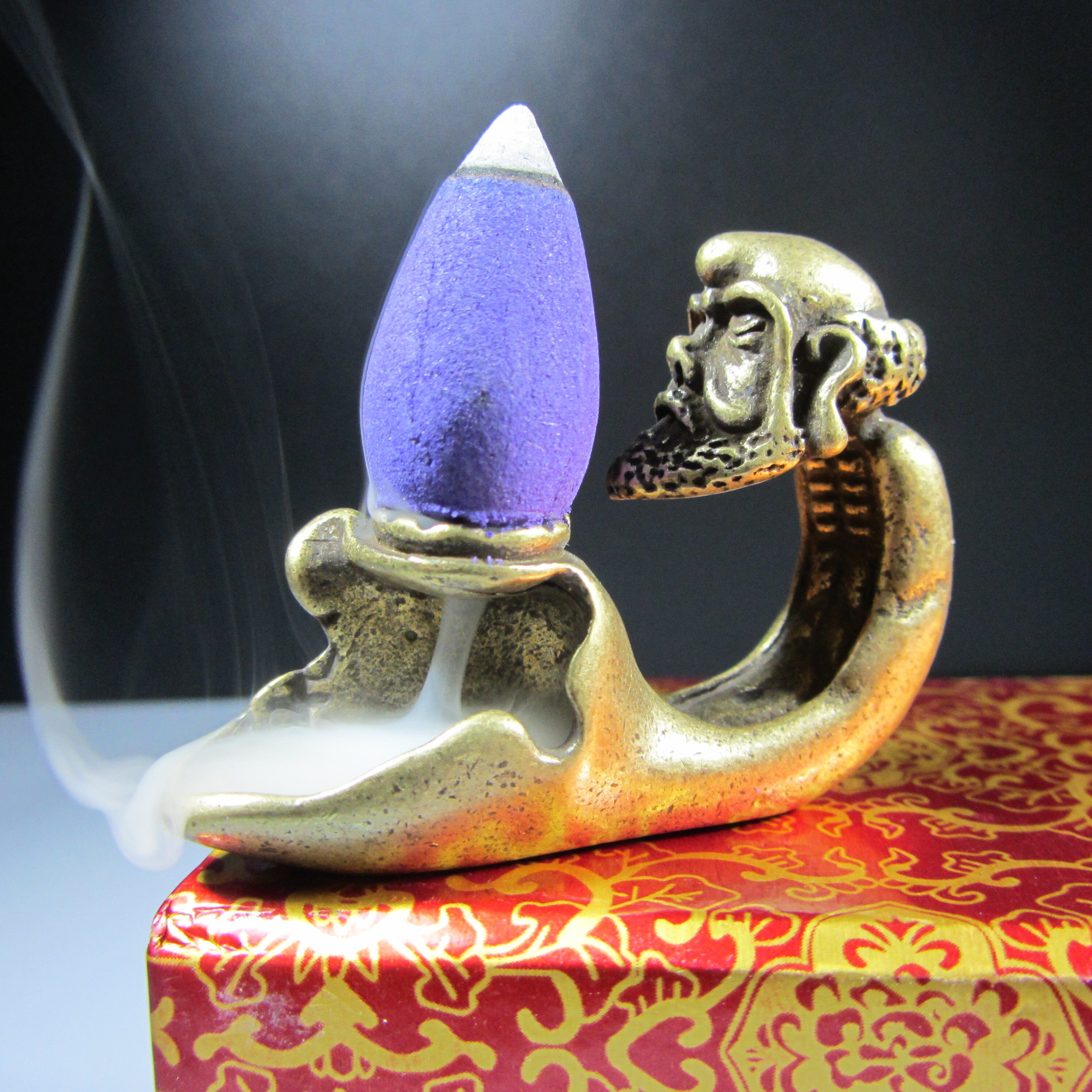 75.2 gram copper brass bronze backflow incense tower burner Etsy