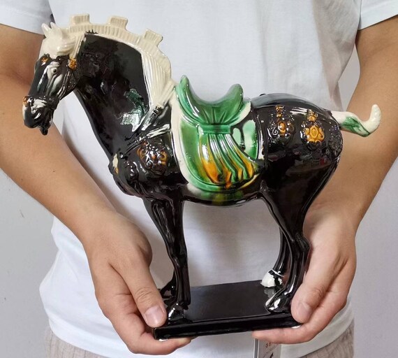 唐三彩陶器の馬像、古代中国の陶磁器 - Etsy 日本