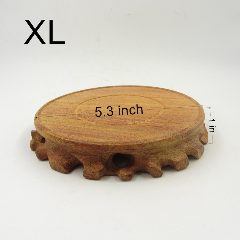 Round Solid Wood Base Display Stand for Vase Bottle Teapot Etsy