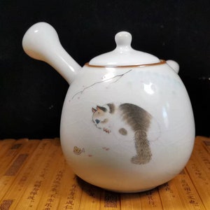 Fine Ceramic Porcelain Tea Pot Lid Chinese Garden Tea Cup handmade cat teapot Details Gongfu Tea Pot certified Drinkware Coffee Pot ZL251