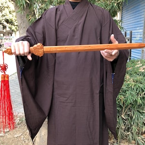 Espada de madera de durazno de tradición china, cinabrio, Feng Shui, bendición, exorcismo, amuleto, decoración, patrón de 7 estrellas de durazno, ahuyentar espíritus malignos V701