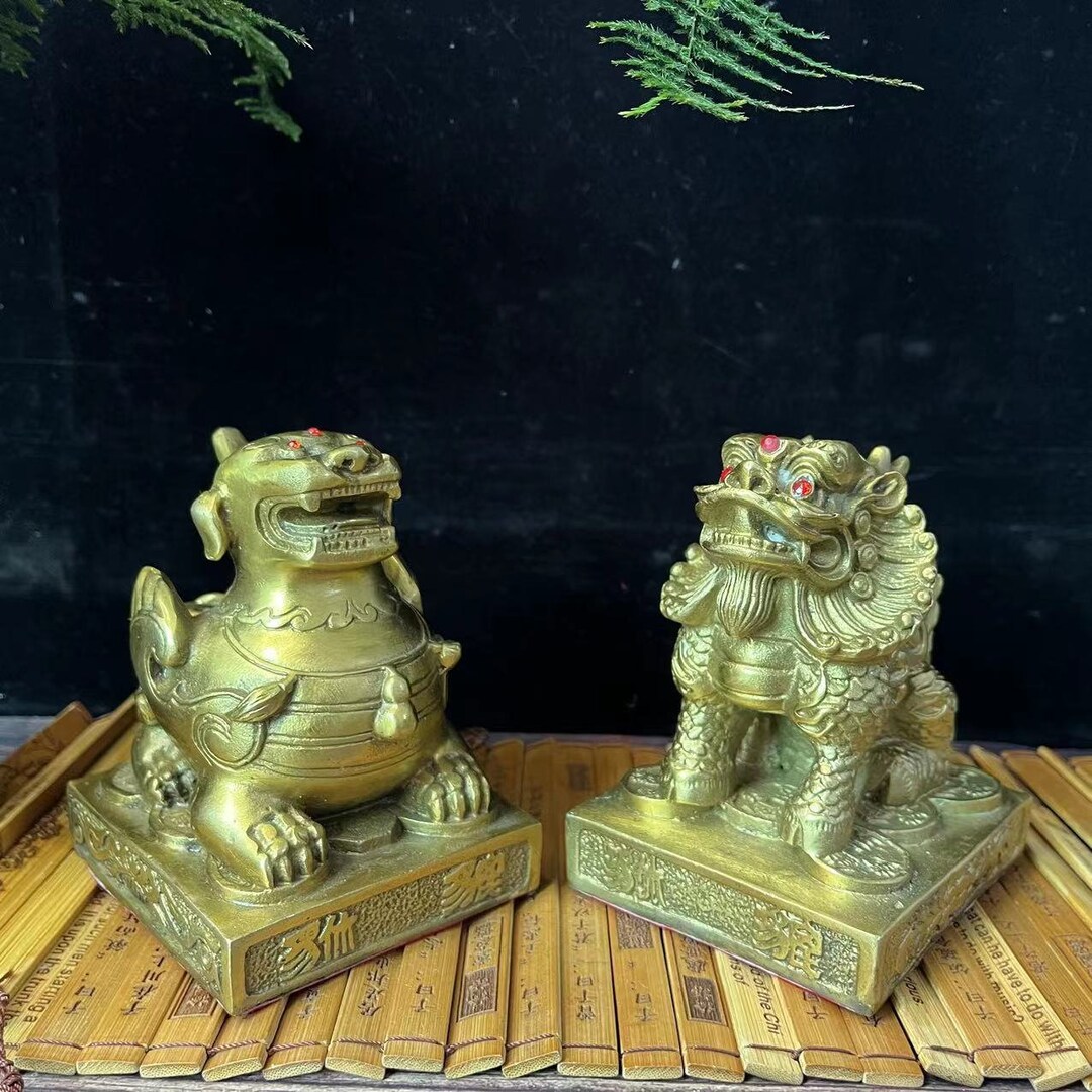 Copper Feng Shui Pixiu Brass Statue ,home Decor Golden Decoration ...