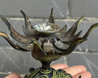 Kupfer Elefant Lotus Kerzenhalter, Feng Shui Ornament