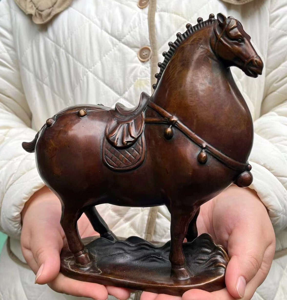 Bronze War Horse, Pure Copper Statue of Horse, Brass Sculpture