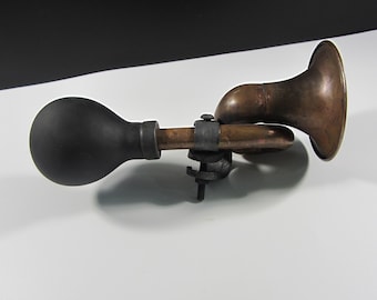 Timbre de bicicleta de latón estilo antiguo, bocina de bicicleta de coche vintage, 7 pulgadas