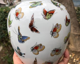 Franz Porcelain Butterfly Vase: Sculptured Papillon Collection