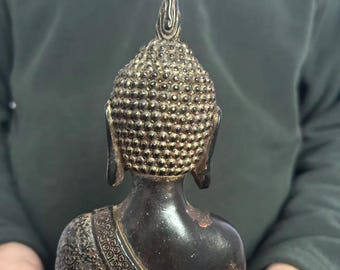ヴィンテージ銅製仏像、祈りのポーズ、チベット装飾（21 cm） - Etsy 日本