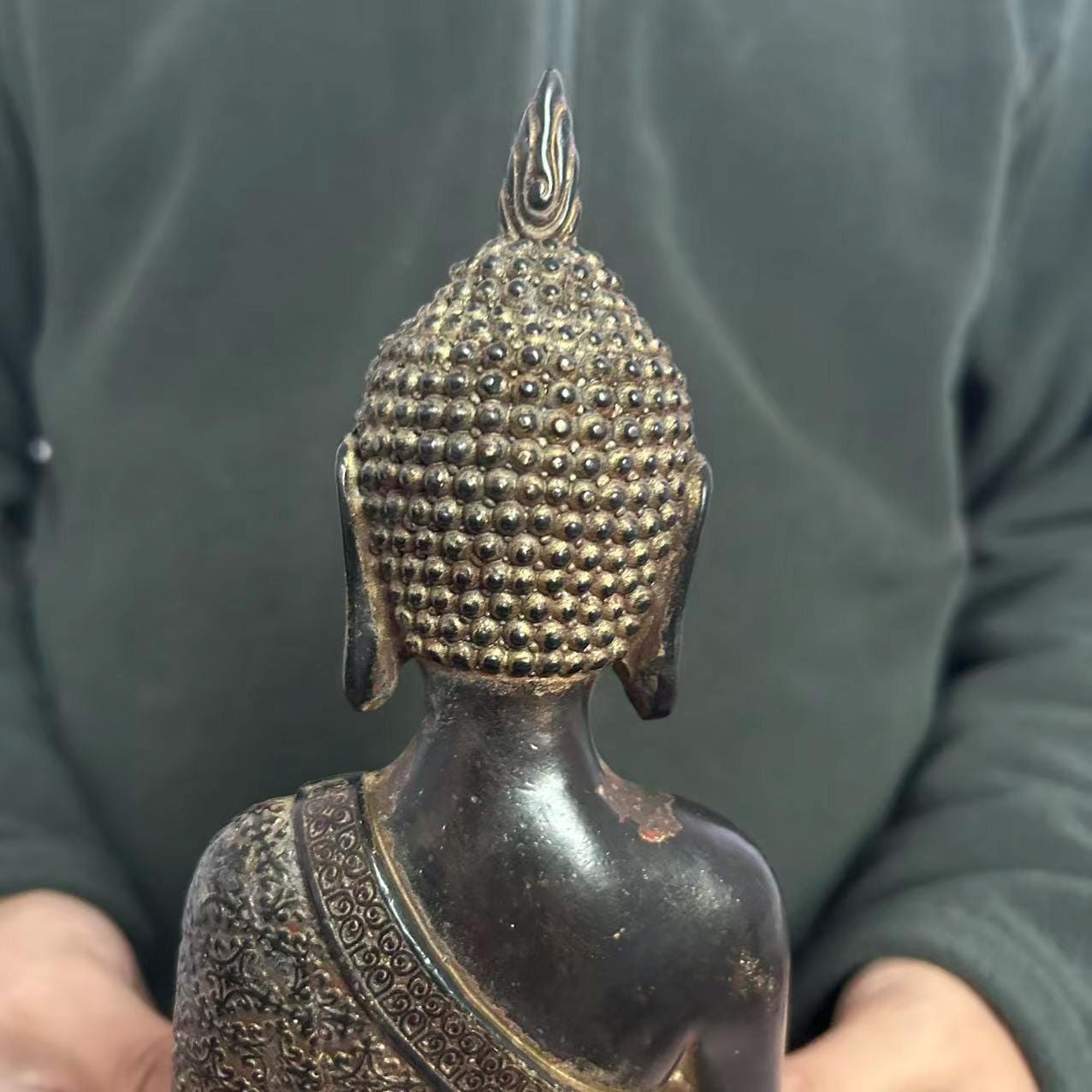 鑄銅仏像 ヴィンテージ銅製仏像、祈りのポーズ、チベット装飾（21 cm） - Etsy 日本